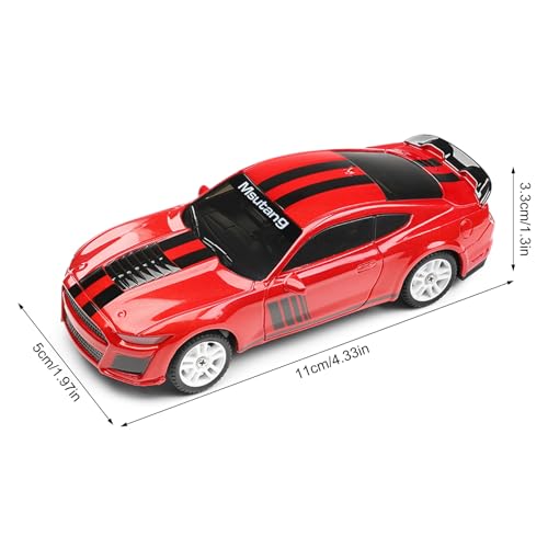 GoolRC WLtoys K4308 RC Drift Car,1:43 Scale Remote Control Car, 4WD Full Proportional Mini RC Cars with Gyroscope, LED Lights, High Speed Racing Vehicle for Adults (Red) - color: Red