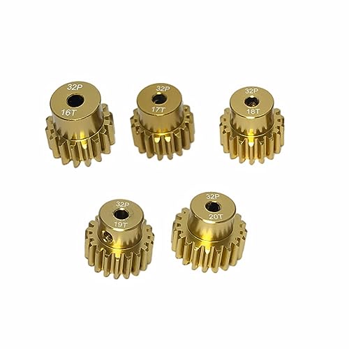 Aluminum Alloy 32P 0.8M Pitch Pinion Gear Set Fit for 1/10 RC Car Truck Motors - size: 16T-20T