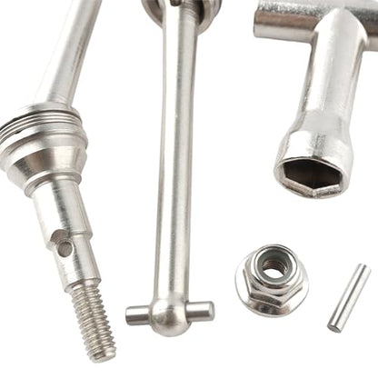 RC CAR 16410 Front Rear Metal Drive Shaft CVD Set Accessories Spare Parts for H16GT H16DR H16BM H16 H16P H16E 16208 16209 16210 16207 JC16EP HP161S H17 1:16 Brushless RC Monster Trucks Vehicle
