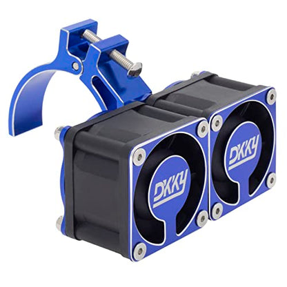 DKKY RC Motor Cooling Fan Heatsink 20000 RPM 54-58mm Ajustable Mount for ARRMA Axial 1/5 1/6 1/7 RC Models with 1717 5687 56113 2028 Motor (Blue) - color: Blue