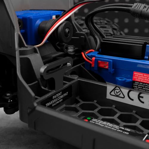Aluminum Alloy Battery Holder Mount Hold-Down for Tra-xxas 1:16 Mini Maxx 4WD 1/1:10 Mini XRT VXL-3S Monster Truck Upgrades (Black) - color: Black