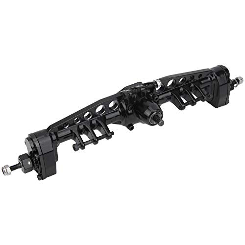 RC Car Metal Rear Portal Axle Assembly for 1/10 SCX10 III RC Crawler Accessories (Black) - color: Black