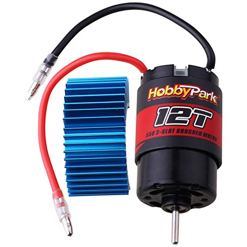 Hobbypark 12T Motor 550 Motor Brushed for 1/10 RC Car Truck Traxxas Slash 4x4 2WD Redcat Volcano EPX Arrma Granite AXIAL ECX Losi