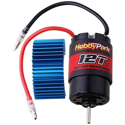 Hobbypark 12T Motor 550 Motor Brushed for 1/10 RC Car Truck Traxxas Slash 4x4 2WD Redcat Volcano EPX Arrma Granite AXIAL ECX Losi