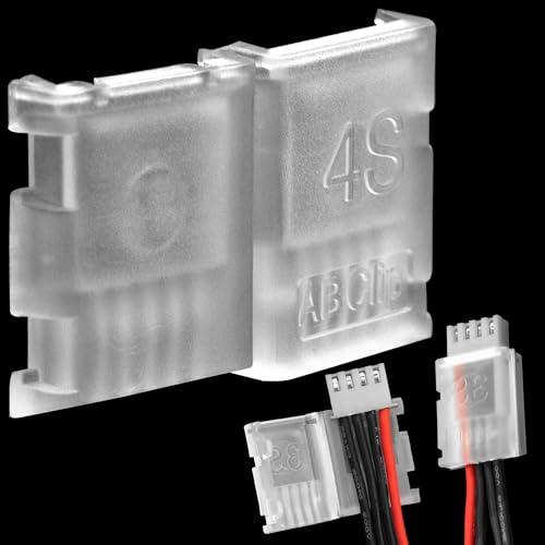 20Pcs 4S JST-XH AB Clip Buckle Lipo Balance Plug Protector for RC Car FPV Boat LiPo Battery Balance Plug Extension Cable (4S 14.8V) - color: 4s 14.8v