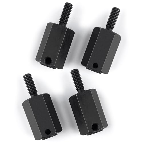 4PCS MORFUM SCX6 Hard Steel Wheel Hex Hub 20mm Offset Extension Hex Drive Adapter Combiner Coupler Conversion Compatible with 1/6 SCX6 AXI05000 RC Crawler Car Upgrades