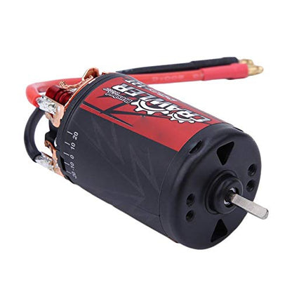 Dilwe RC Car Motor RC Car Parts, Metal+Plastic 550 Brushed Motor 5-Slot RC Motor Compatible with 1/10 RC Crawler Car RC Accessories(12T)
