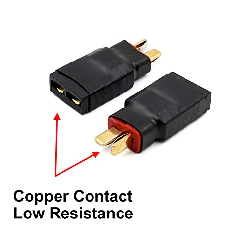 4 PCS Male Deans T Plug Connector Adapter Compatible with TRX Wireless Converter for RC Battery Charger Slash