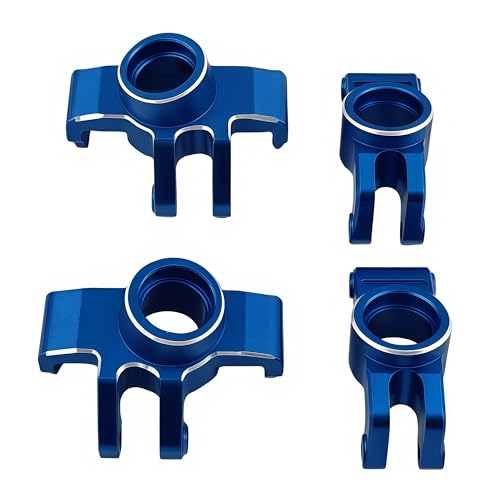 Front Steering Knuckles & Rear Hubs for ARRMA Typhon Granite GROM (Blue) | Aluminum,1/14,1/18,380 Brushed,4X4,Monster Truck,Hop-Up Parts,ARA330807,CNC Machined,High Strength - color: Blue
