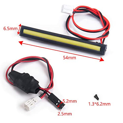 1/24th RC Car Light Bar LED Roof Lamp White Color Upgrades for Axial SCX24 Deadbolt AXI90081 RC Crawler Car Accessories Parts