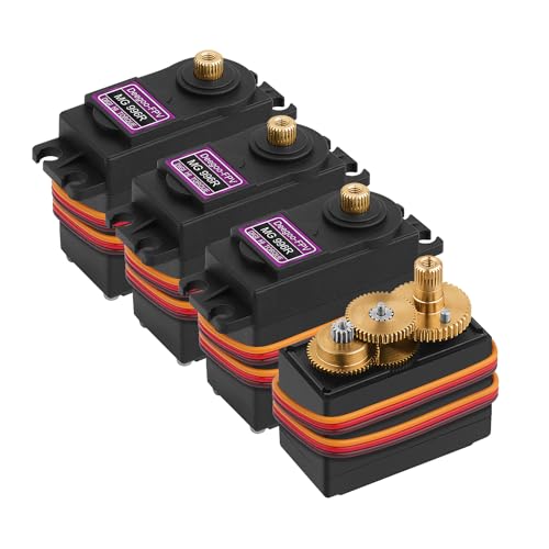 Deegoo-FPV MG996R Full Copper Gear Digital Servos, 4-Pack | Full copper gear train and 180° control for demanding RC steering, robots, aircraft and mechanical-arm projects. - style: 4 PCS Fully Copper