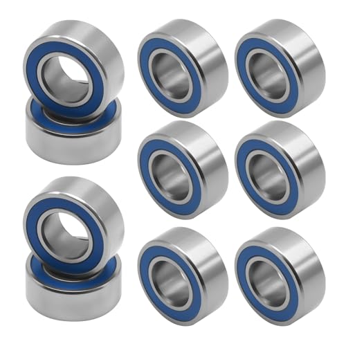 Hoypeyfiy 10 Pack 5x11x4mm Ball Bearings, RC Wheel Hub Bearing Kit Replacement for Traxxas Slash Rustler Stampede, Compatible with HPI Associated Tamiya Kyosho RC Cars (10)