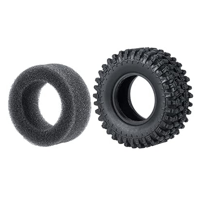 4PCS 1.0" Crawler Tires Rubber Wheel Tires Set for 1/24 Axial SCX24 90081 AXI00001 AXI00002 AXI00005 AXI00006 RC Crawler Car (50mm) - size: 50mm