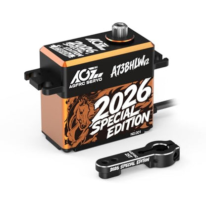AGFRC 40KG High-Torque RC Servo Motor - Year for the Horse, Waterproof Brushless Digital Standard Servo for 1/10 RC Cars (A73BHLW V2 2026 Special Edition) - style: A73BHLW V2 2026 Special Edition