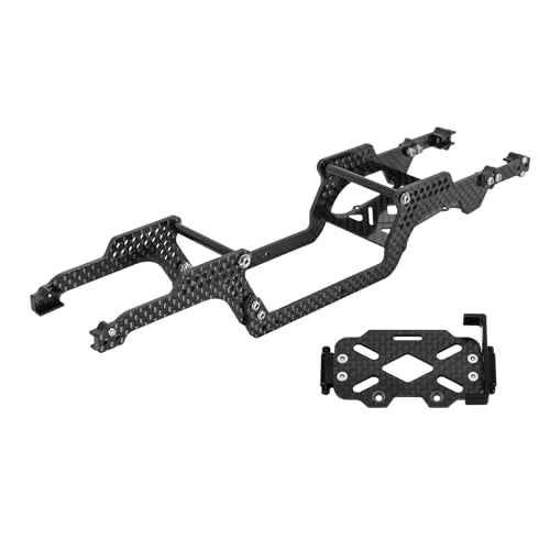 INJORA LCG Carbon Fiber Chassis Frame Kit with Battery Tray for 1/18 TRX4M - size: B