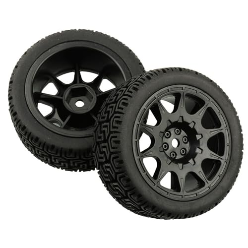 68mm 4 PCS 1/10 Runflat Tire 1.9 inch Rally Tire L001 for 1:10 Tamiya xv02 Maze Tire Lc PTG Off-road 94123 Kyosho FW06 etc. (black) - color: black