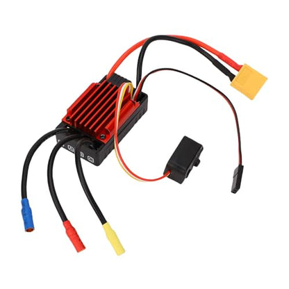 Brushless ESC, Water Proof 35A RC Speed Controller, Brushless Motor Controller with Programming Port Adjustable Braking Built in BEC for 1/18 Scale RC Cars Buggies Off Road On Road