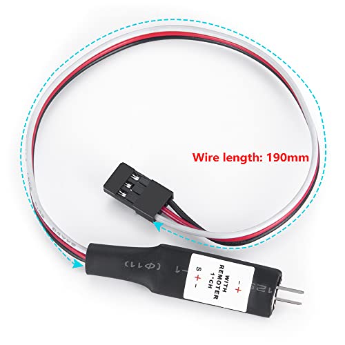 1/24 RC Car Light Control Receiver CH1 Single Channel Electronic Switch System On/Off for 1:24th Axial SCX24 RC Crawler Car Upgrade Parts - size: Single Channel