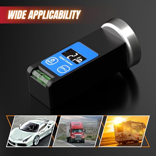 RQG Digital Magnetic Camber Alignment Tool, Universal Automotive Wheel Alignment Tool, LCD Caster Camber Gauge for Measuring Wheel of Car Truck SUV RV