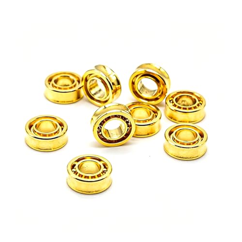 AXK 5Pcs R188 Golden Yoyo Bearing UR188 Fingertip Gyro Bearing 6.35X12.7X4.76mm UR188KK