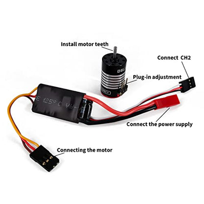 1625-6000KV 1/28 Brushless Motor and ESC (Electric Speed Controller) Mosquito Cart for 1/28 Wltoys MINI-Q Upgrade Accessories Universal