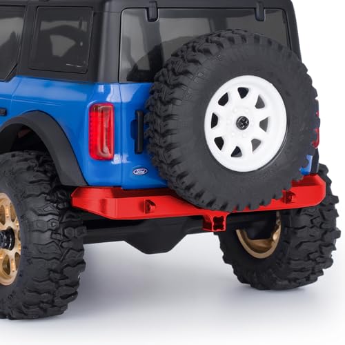 GOUPRC Aluminum Alloy RC Front & Rear Bumper for Axial SCX30 Bronco C10 1/30 RC Crawler Car Upgrade Replacement Parts - color: Red