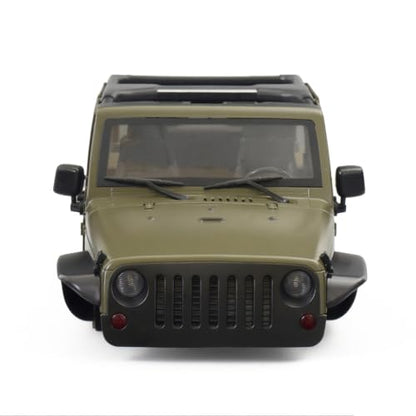 1/10 RC Jeep Wrangler Convertible Hard Shell Kit, for 1/10 RC Crawler TRX4 Axial SCX10 90046 90027 313 Wheelbase Shell Modification Accessories (Military Green) - color: Military Green