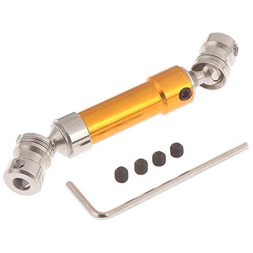 Replacement Part For 1 Set Metal Rear Drive Shaft CVD For 12428 12423 1/12 RC Car Crawler Short Course Truck 100% Brand - (Color: Gold) - color: Gold