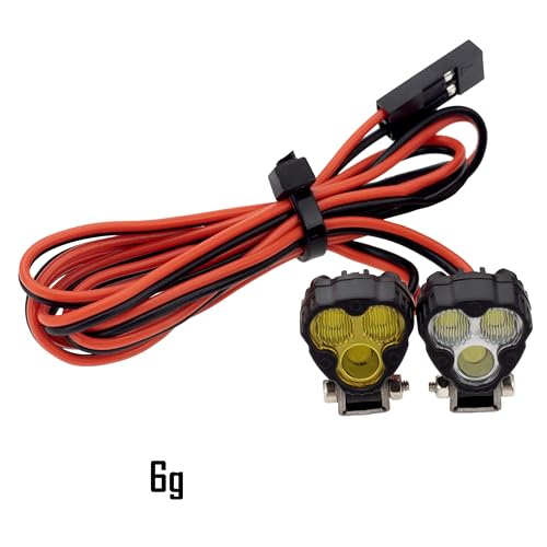 MEUS RACING RC Car LED Lights Kit Spotlights for Axial SCX24 Traxxas TRX4M Redcat Ascent-18 1/18 1/24 RC Crawler Upgrades Parts (2 Lights) - style: 2 Lights