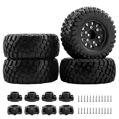 1/10 Short Course Truck Wheels & Tires for RC Slash, 12/14/17mm Hex | 12mm 14mm 17mm Interchangeable Hex Tires for 1/10 RC Truck Slash Senton Upgrades Parts