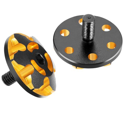 Wing Mount Buttons M3 Rear Fixed Tail Wing Washer, #A Gold | 2Pcs, Aluminum, For 1/10 Sakura D4 D5, RC Off Road Short Truck Buggy Racing Car - color: #a Gold