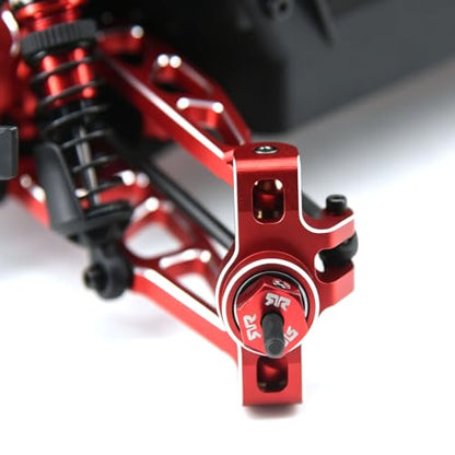 Aluminum Upgrade Parts Set for ARRMA 1/16 Mini Kraton 3S, Front/Rear Upper/Lower Arm, Gearbox Cover, Wing, Steering Link (Red Front Hub/Knuckle Arm) - color: Red Front Hub/Knuckle Arm