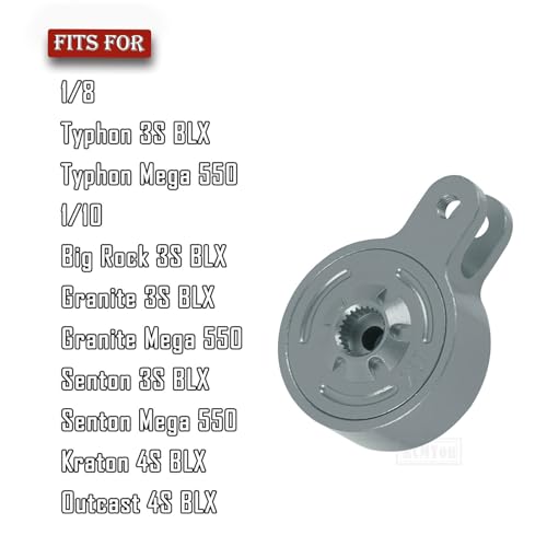 RC Aluminum Fixed Link Steering Servo Saver Upgrades Part for 1/8 Typhon 3S BLX 1/10 Big Rock Granite Senton 3S BLX Kraton Outcast 4S BLX,Titanium - color: Titanium - (Upgrades Part)