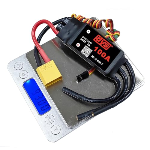 DYS 100A 2-6S Brushless ESC with 5V/6A SBEC with XT90 & 4.0mm Plug for RC Fixed-Wing Aircraft Helicopter - color: Dys 100a Esc