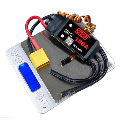 DYS 100A 2-6S Brushless ESC with 5V/6A SBEC with XT90 & 4.0mm Plug for RC Fixed-Wing Aircraft Helicopter - color: Dys 100a Esc