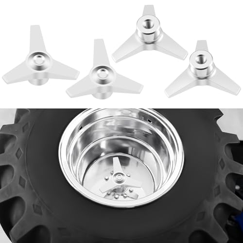 Anodized Aluminum Locknut Wheel Locking Nuts‌ Anti-Loose Nuts RC Truck Wheel Nut Set for 1/10 Scale Tamiya Clod Buster 4×4×4 RC Off-Road Car Truck Upgrades (Silver) - color: Silver