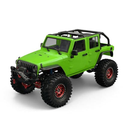 1/10 RC Jeep Wrangler Convertible Hard Shell Kit, for 1/10 RC Crawler TRX4 Axial SCX10 90046 90027 313 Wheelbase Shell Modification Accessories (Green) - color: Green