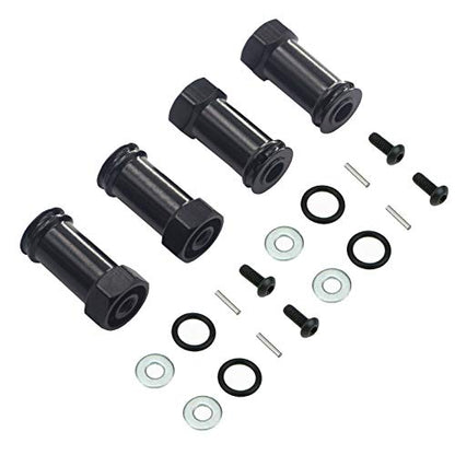 Aluminum 12mm Wheel Hex Hub Adapters 25mm/30mm Extension Longer Combiner Compatible with Traxxas Slash 4x4 HQ 727 1/10 RC Car (25mm) - size: 25m