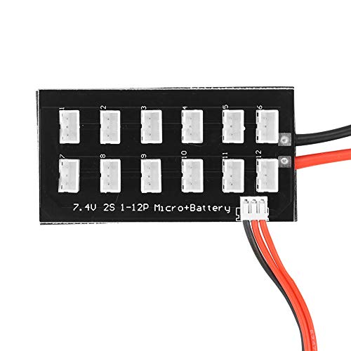 2S 7.4V LiPo Parallel Charging Board JST-PH2.0 3-Pin 4.0mm Banana Plug 2S LiPo Battery Charge Board for Balance Charger Imax B6