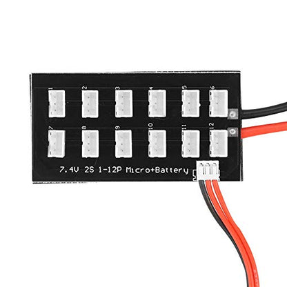 2S 7.4V LiPo Parallel Charging Board JST-PH2.0 3-Pin 4.0mm Banana Plug 2S LiPo Battery Charge Board for Balance Charger Imax B6