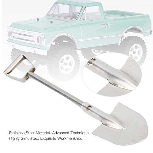 RC Car Metal Shovel Tool, 3.1 x 0.7 Inch Decorative Accessory Compatible with SCX24 1/24 1/18 Scale Remote Control Cars