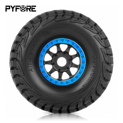 1/7 for Mojave Desert Short Course Truck Tires Wheel Compatible with Off-Road Buggy Tire 17MM Adapter Wearable FS 336184 RC Model Car (Blue) - color: Blue
