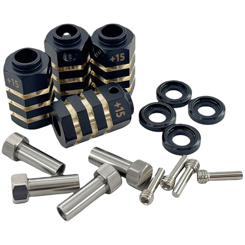 12mm Wheel Hex Hub Extension Adapters for TRX4 TRX6 RC Crawlers, CNC Machined Brass Wheel Spacers (20mm) - style: 20mm