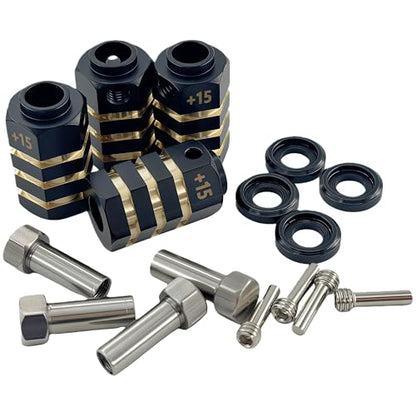 12mm Wheel Hex Hub Extension Adapters for TRX4 TRX6 RC Crawlers, CNC Machined Brass Wheel Spacers (20mm) - style: 20mm