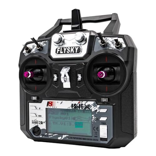 F1ysky FS-i6X 10CH 2.4GHz RC Transmitter with iA6B 6CH Receiver for RC Boat | Multi-purpose 2.4G radio system, fits fixed-wing glider helicopter & RC boat