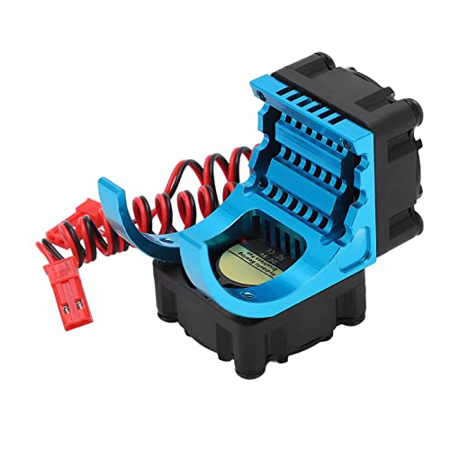 Sonew RC Motor Heatsink Cooling Fan Combo with Dual Fans and Aluminum Alloy for 550 3650 3660 3670 3674 Motors 36mm Diameter Red (Blue) - color: Blue