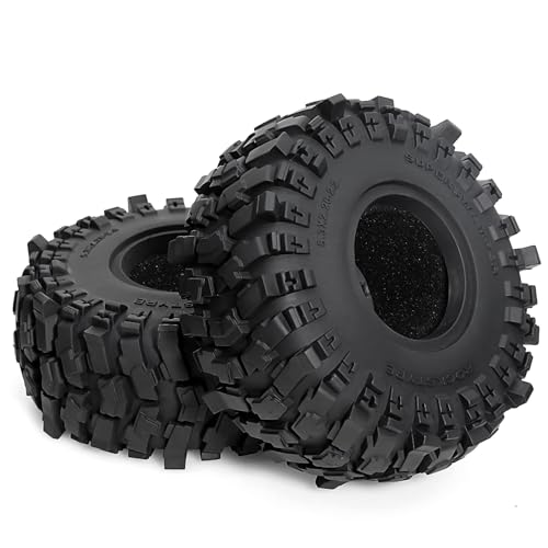 2.2 RC Crawler Tires OD 5.3'' fit 2.2 Beadlock Wheels 1/10 All Terrain Super Grip Soft Tyres For 1:10 1:8 Mud Crawler Turck Car Traxxas TRX4 Axial SCX10 RC4WD RBX10 MJX H8H MK07 4PCS