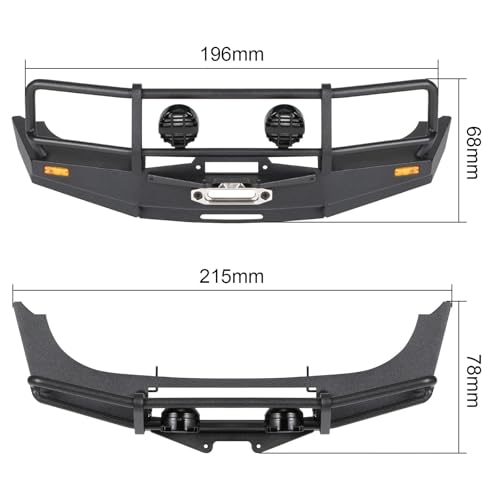 Rc Bumper for LC80 RUN80 RC for Rock Crawler for Chassis 1/10 rc Car Hand Welded Metal Bull Bar Front Bumper Kit