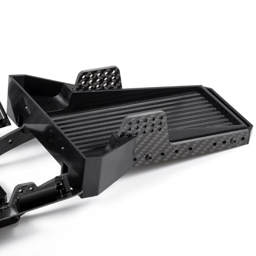 1/10 Carbon LCG Chassis Kit with Molded Bed Sliders Delrin Skid Plate Dual Servo Mount for SCX10 AR44 AR45 Capra F9 TRX4 Axle Gspeed V4 Chassis GS-FS Chassis G-Shot Chassis (Bed) - color: Bed