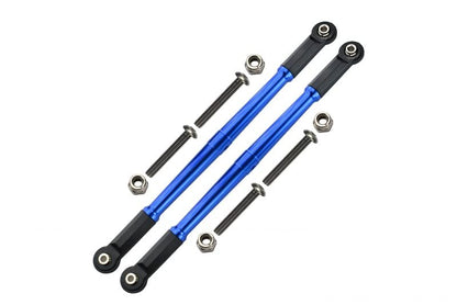 1:10 Baja Rey/Rock Rey Upgrade Parts Aluminum Adjustable Rear Upper Chassis Link Tie Rods - 1Pr Set Blue